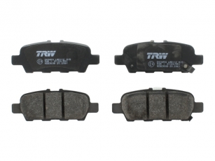 Купить GDB3508 TRW Тормозные колодки задние Х-Трейл (2.0, 2.5) с звуковым предупреждением износа
